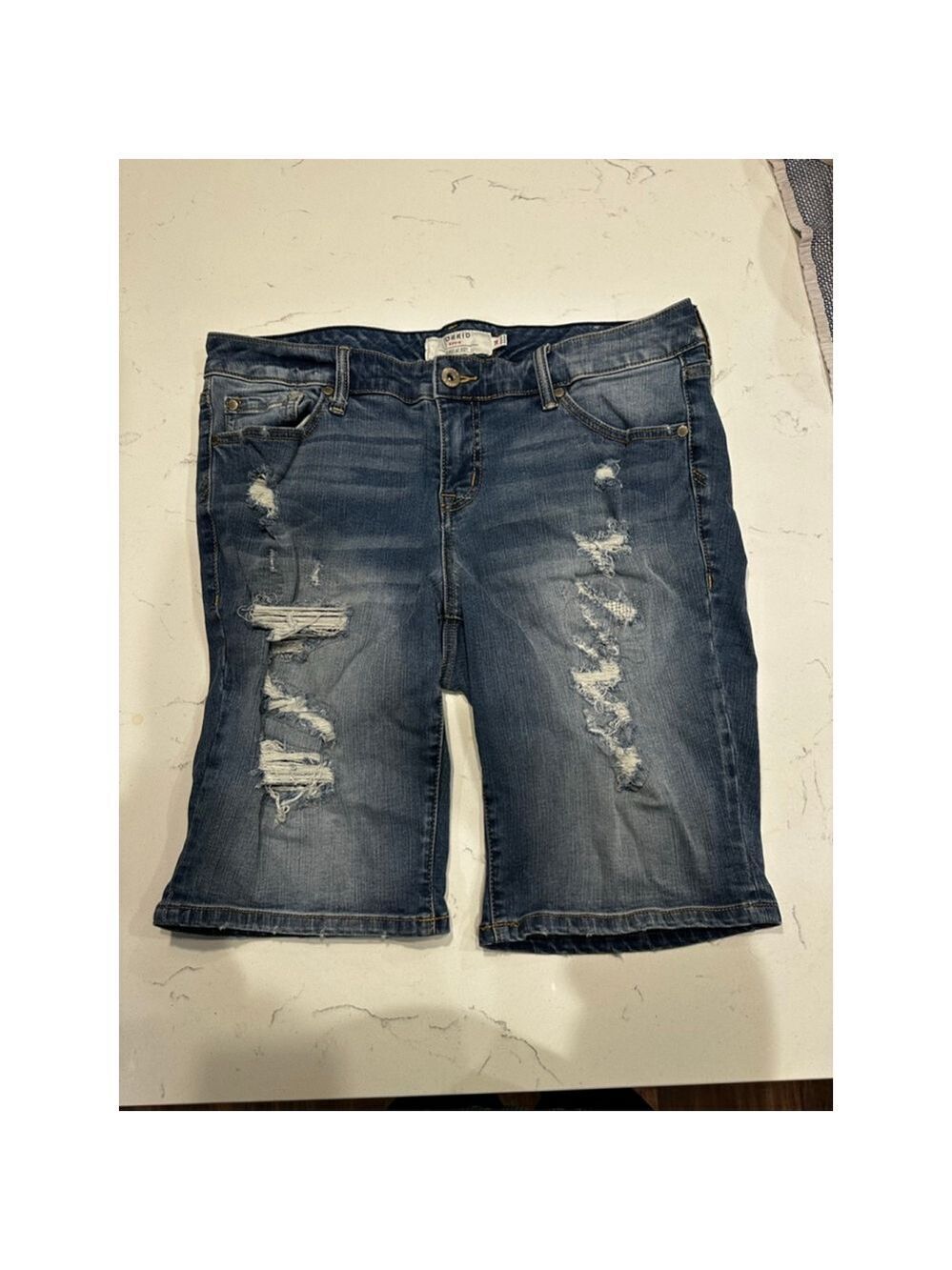 Torrid Distressed Jean Shorts Plus Size 14 Blue